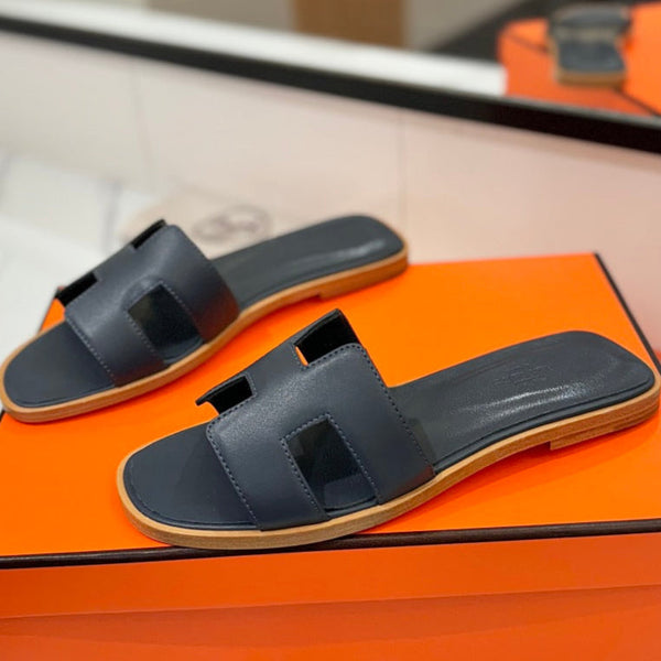 HM Oran Sandal Black Blue Cowhide 294852