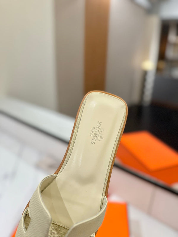 HM Oran Sandal Pearl Ivory Goatskin 294868