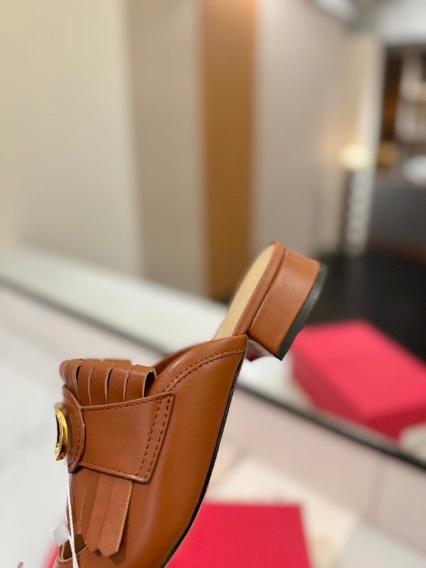 VT 2025 Signature Mule Brown Calf Leather 295082