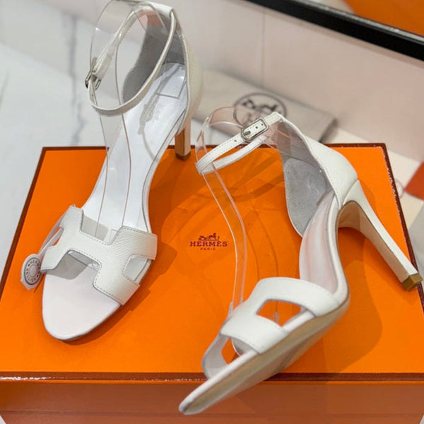 HM Joy Heeled Sandals White Cowhide 294896