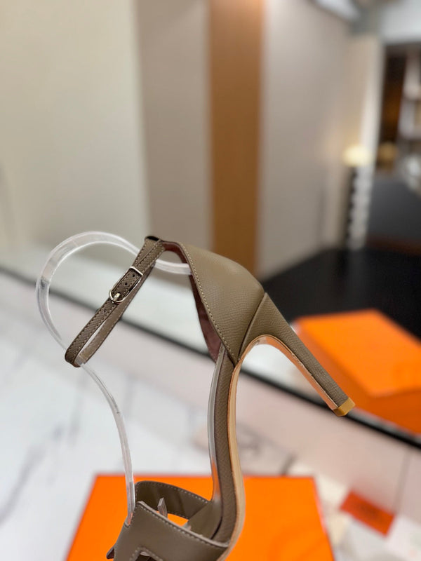 HM Joy Heeled Sandals Etoupe Cowhide 294903