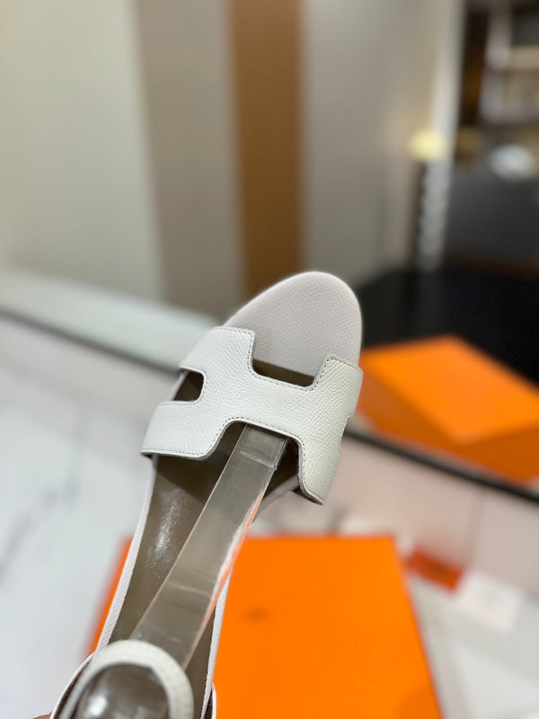 HM Joy 65mm Heeled Sandals White Cowhide 294908