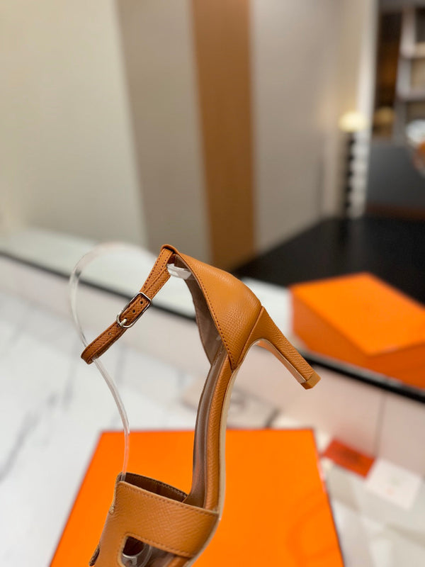 HM Joy 65mm Heeled Sandals Brown Cowhide 294911