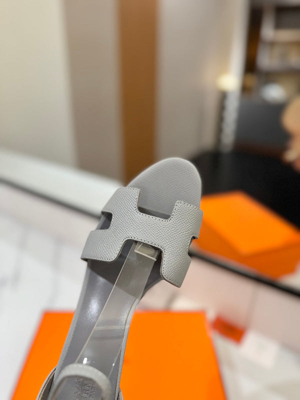 HM Joy 65mm Heeled Sandals Gray Cowhide 294912