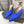 Alaia 25 Cube Wedge Mules Blue Silk Sheepskin 300081