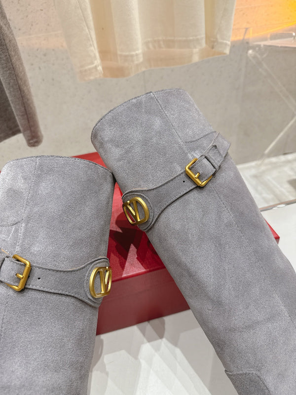 VT long boots gray suede 174423