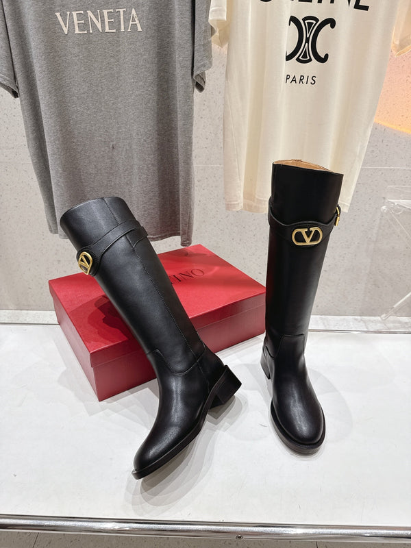 VT long boots black calfskin 174431