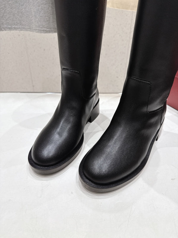 VT long boots black calfskin 174431