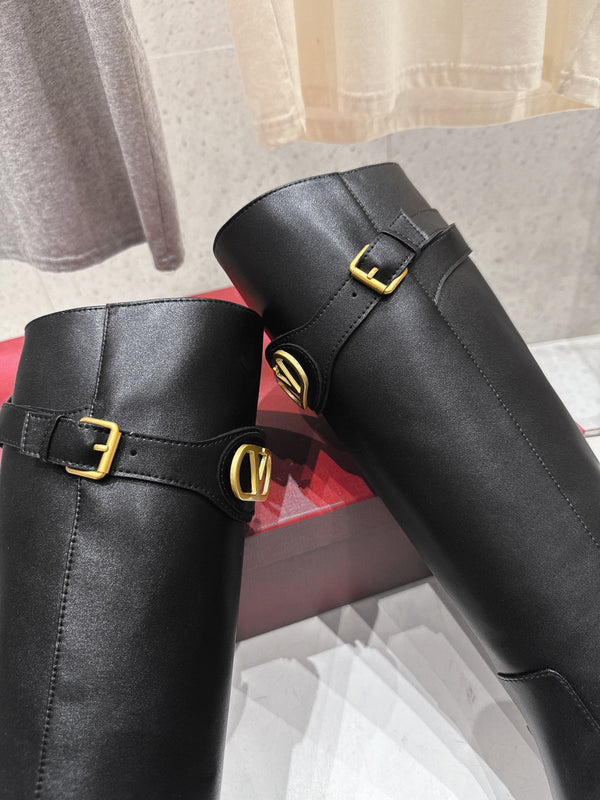 VT long boots black calfskin 174431