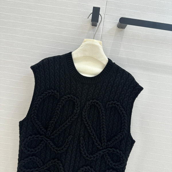 Loewe Knitted Vest Black Wool