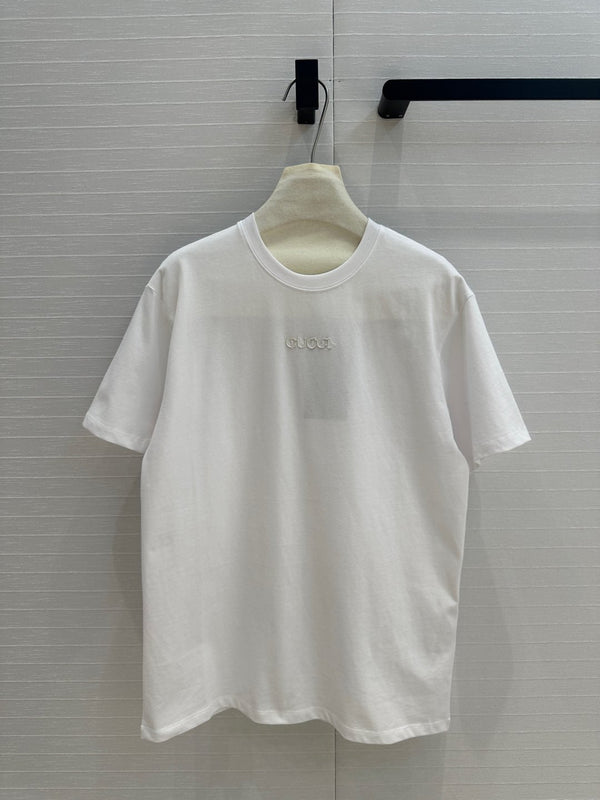 Gucci 25 Printed Short-sleeved T-shirt White Cotton