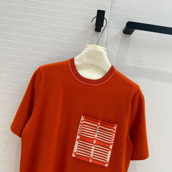 Hm 25 Short-sleeved Sweater Orange Wool