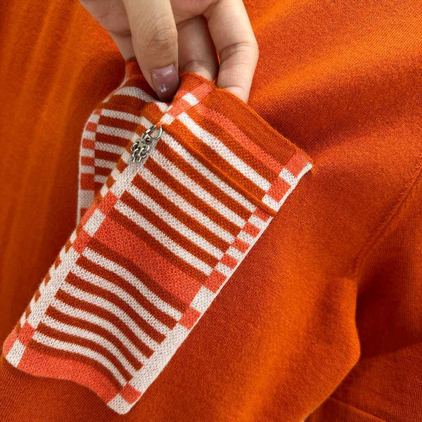 Hm 25 Short-sleeved Sweater Orange Wool