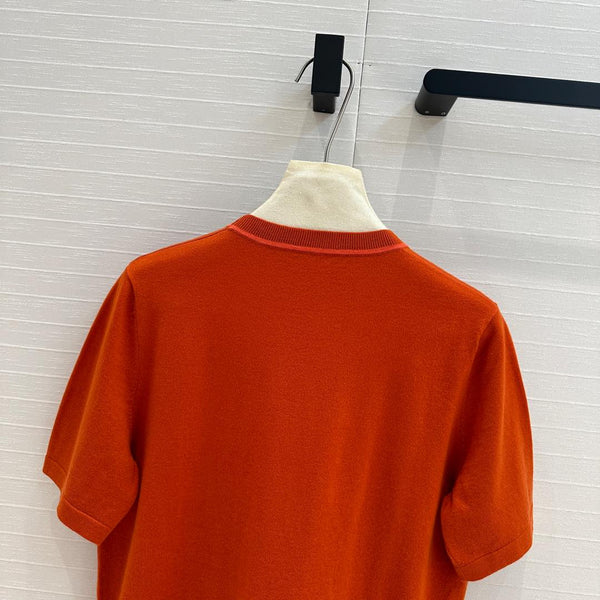 Hm 25 Short-sleeved Sweater Orange Wool