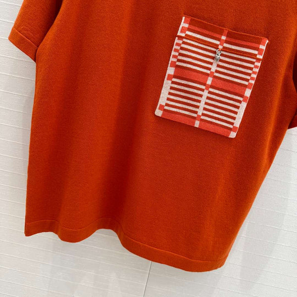 Hm 25 Short-sleeved Sweater Orange Wool