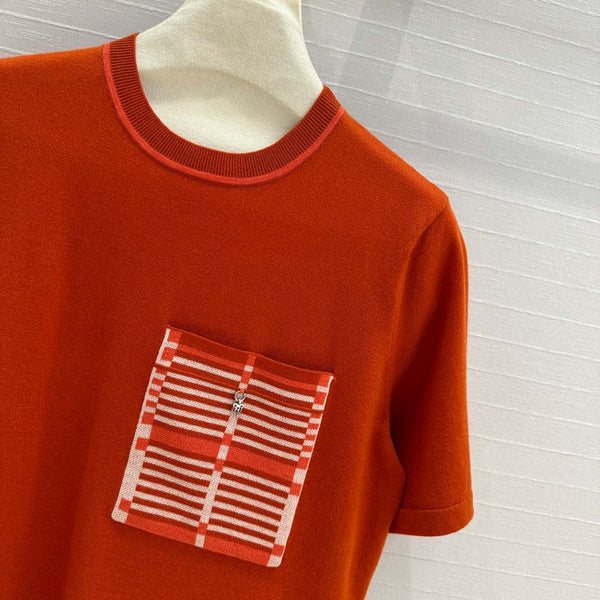 Hm 25 Short-sleeved Sweater Orange Wool