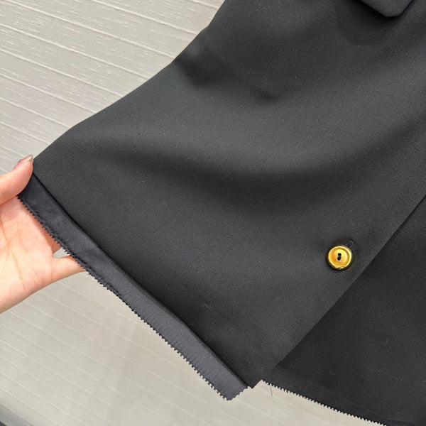 Miu Miu Sleveeless Dress Black Polyester Fiber