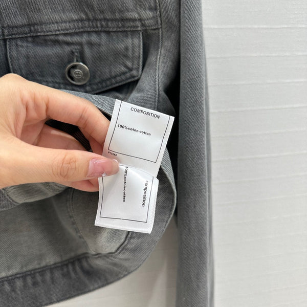 CC 25 Denim Jacket Gray mix White Cotton