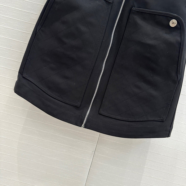 Hm 25 Zippered Skirt Black Cotton