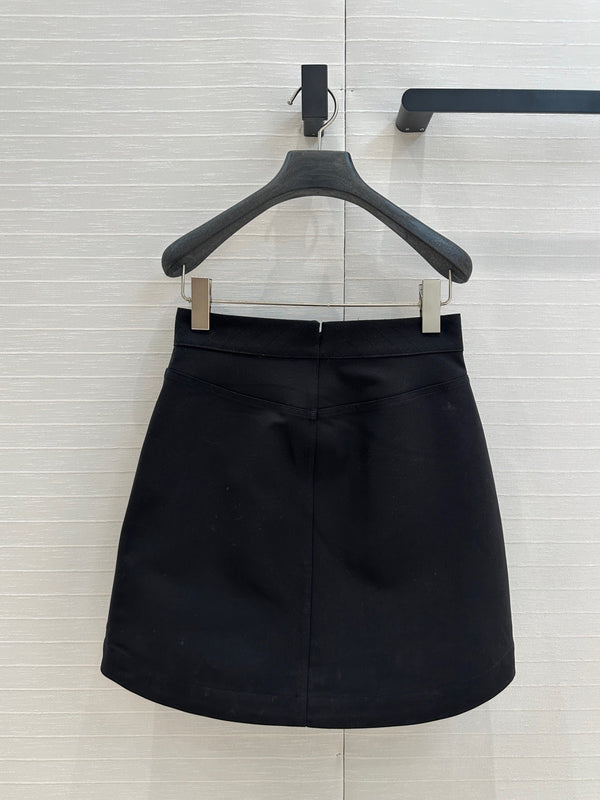 Hm 25 Zippered Skirt Black Cotton