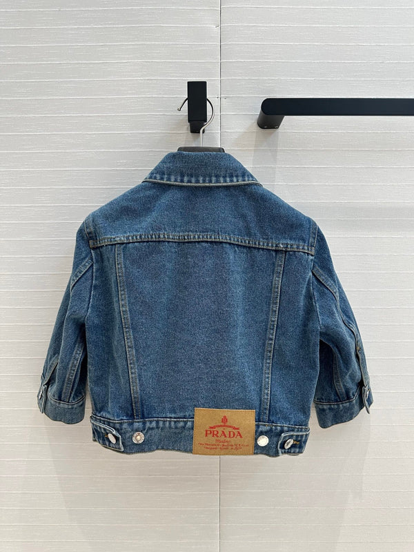 Prada Short Denim Jacket Blue Cotton