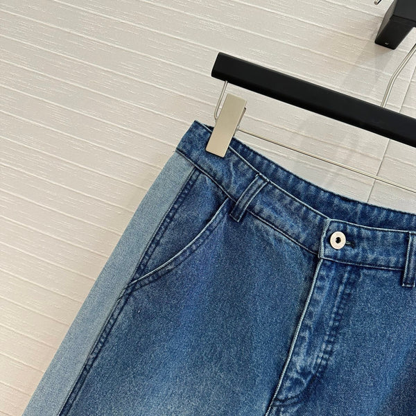 Miu Miu 25 Straight Jeans Blue Cotton