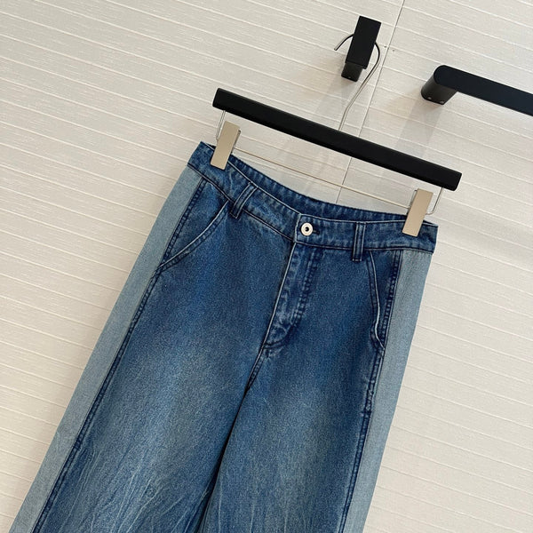 Miu Miu 25 Straight Jeans Blue Cotton