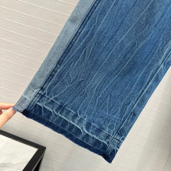 Miu Miu 25 Straight Jeans Blue Cotton