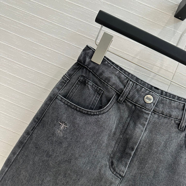 CD Short Skirt Black Cotton