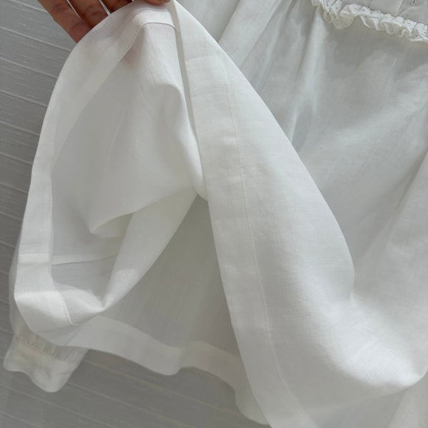 Celine 25 Lace Shirt White Cotton