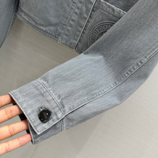 Fendi 25 Denim Jacket Haze Blue Cotton