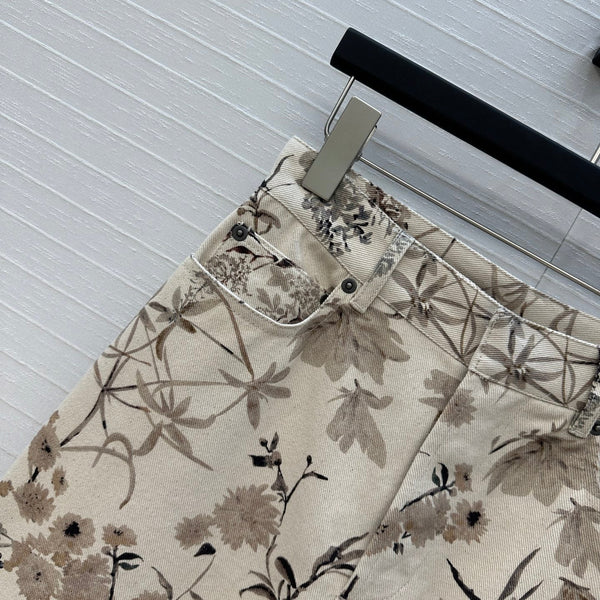 CD 25 Printed Denim Trouser Cotton