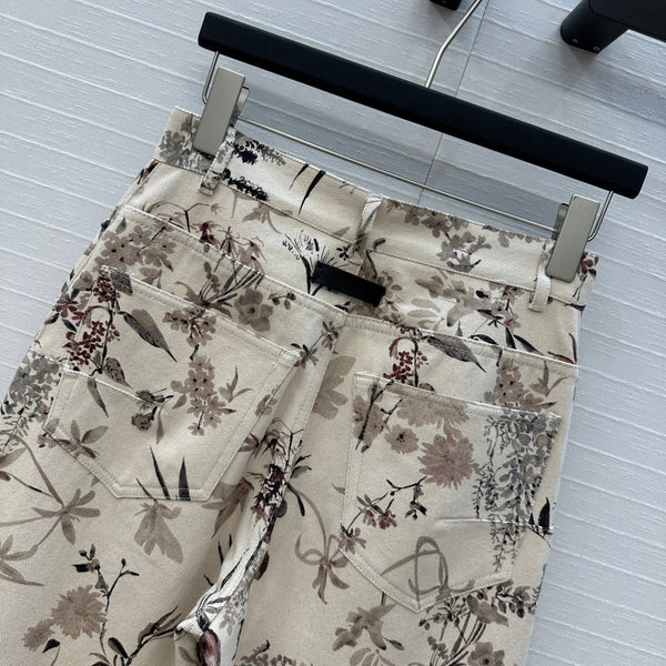 CD 25 Printed Denim Trouser Cotton