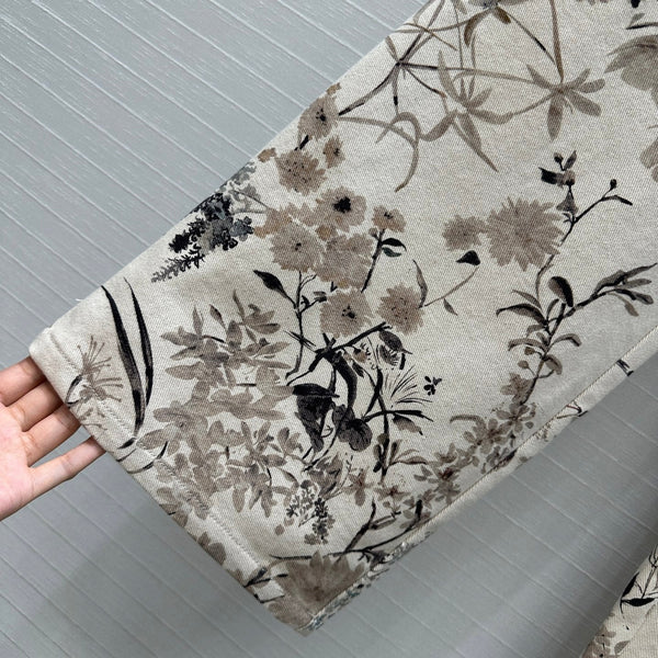 CD 25 Printed Denim Trouser Cotton