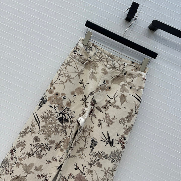 CD 25 Printed Denim Trouser Cotton