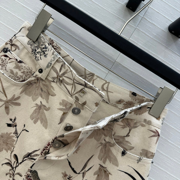 CD 25 Printed Denim Trouser Cotton