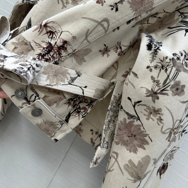 CD 25 Printed Denim Short Jacket Cotton