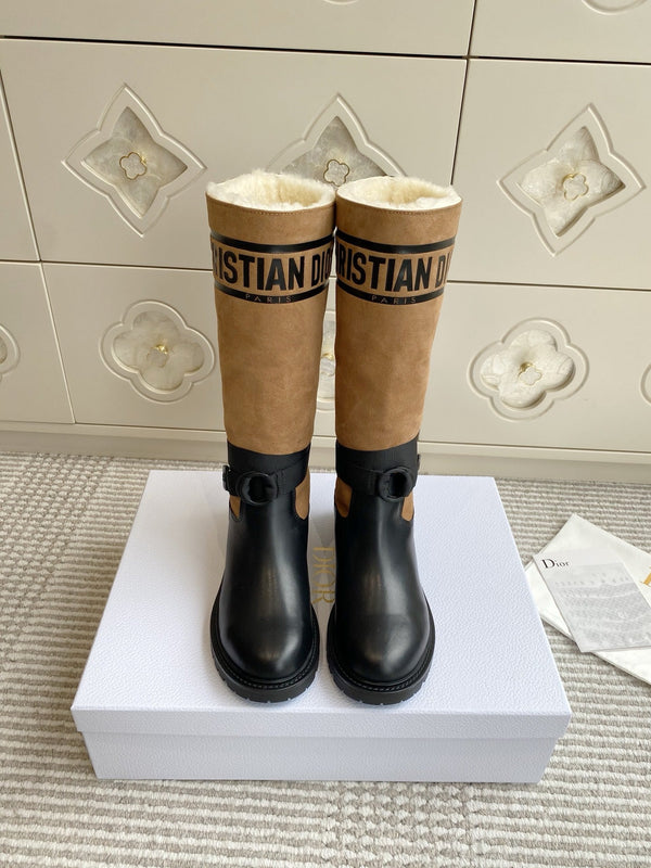 Dior 2025 Boot Black mix Brown Suede Cowhide 501185