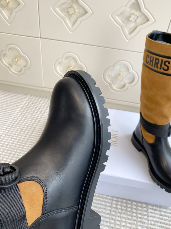 Dior 2025 Boot Black mix Camel Suede Cowhide 501187