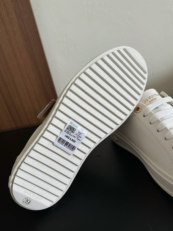 LV Time Out Sneakers White Mix Light Blue Calfskin