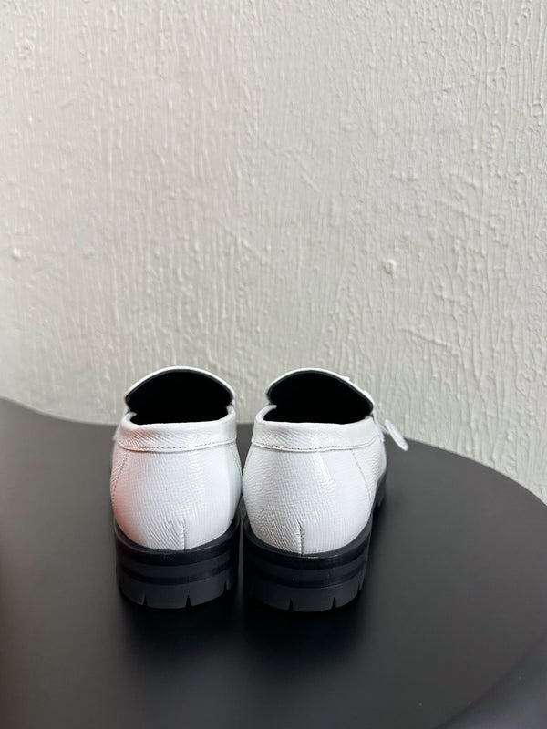 HM Faubourg Loafer 30mm White Color Cowhide 960934