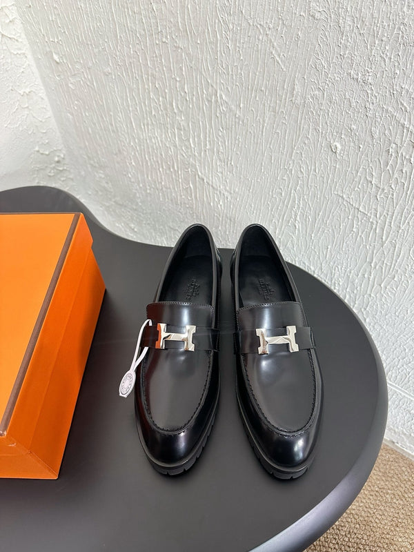HM Faubourg Loafer 30mm Black Color Cowhide 960935