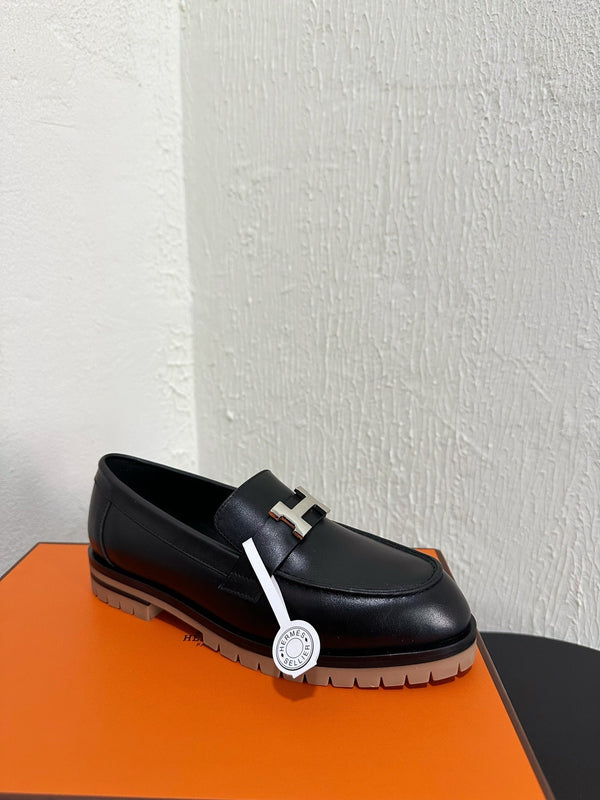 HM Faubourg Loafer 30mm Black Color Cowhide 960936