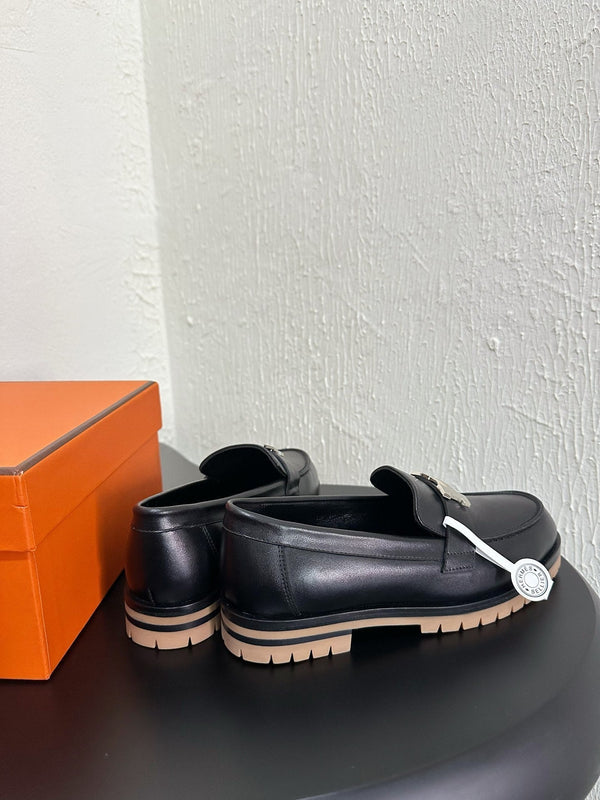 HM Faubourg Loafer 30mm Black Color Cowhide 960936