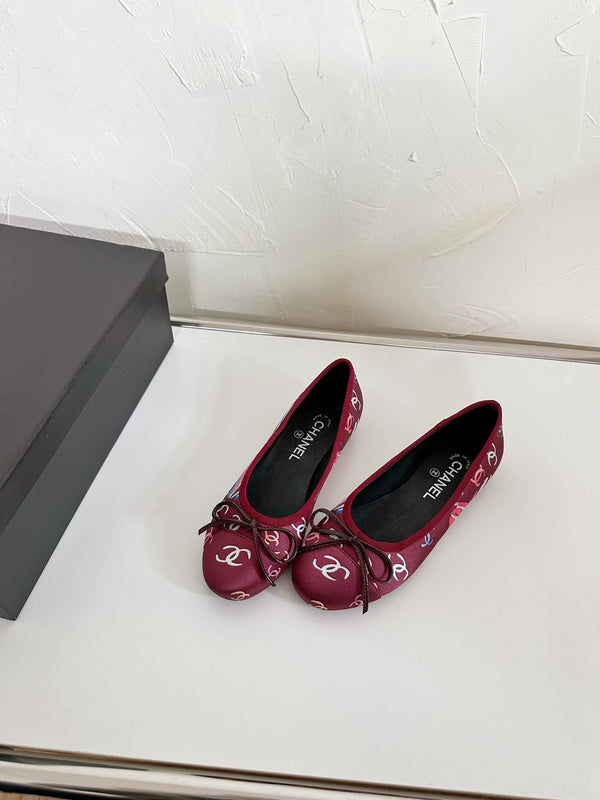 Ballet Flats Red Cloth