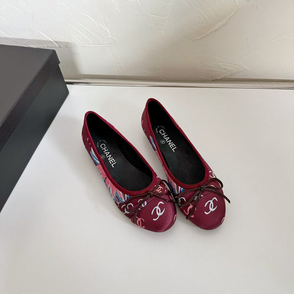 Ballet Flats Red Cloth