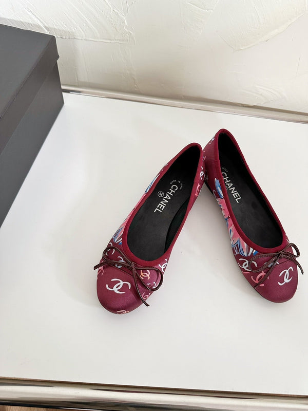 Ballet Flats Red Cloth