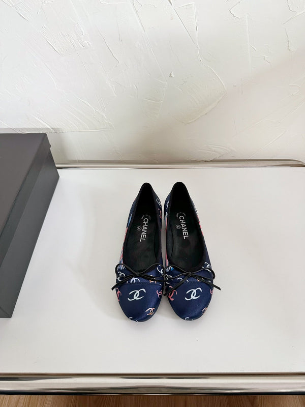 Ballet Flats Blue Cloth