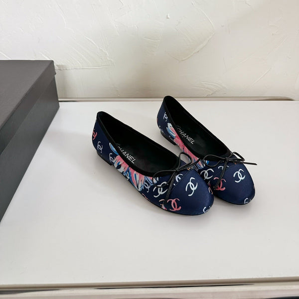 Ballet Flats Blue Cloth