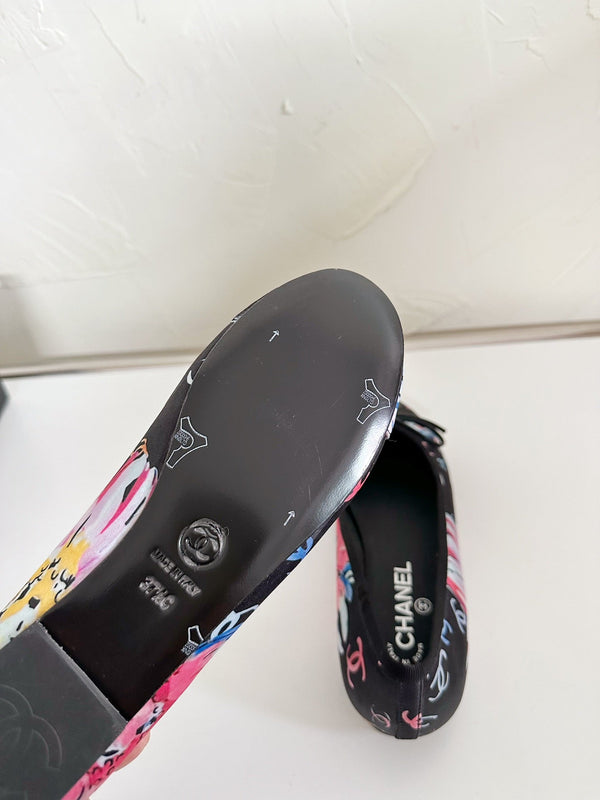 Ballet Flats Black Cloth